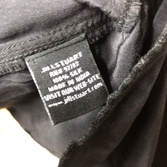 Jill Stuart Collection Black Silk Mini Dress 4 A3 - Picture 8 of 8